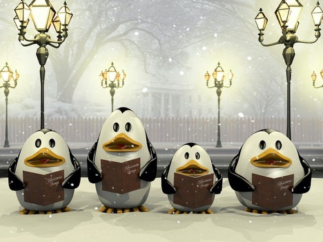 Caroling penguins